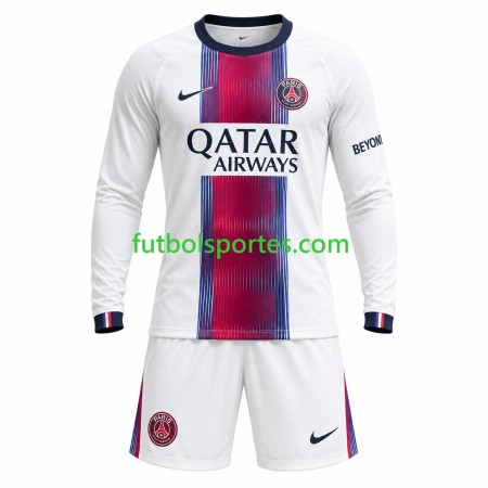 Camiseta Paris Saint Germain Niño Segunda Equipación 2026/2027 Manga Larga Camiseta Paris Saint Germain Niño Segunda Equipación 2026/2027 Manga Larga